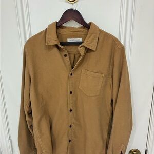 Outerknown Men's Casual Brown Button Down Shirt
